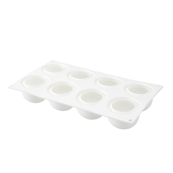 Restaurantware Pastry Tek Silicone Ball Baking Mold - 8-Compartment - 10 Count Box