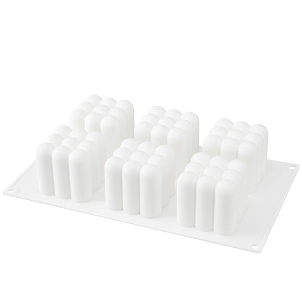 Restaurantware Pastry Tek Silicone Bubble Cube Baking Mold - 6-Compartment - 10 Count Box