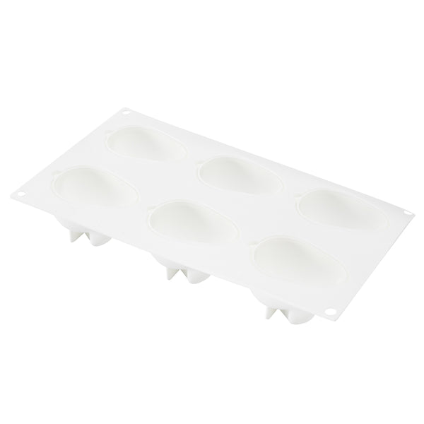 Restaurantware Pastry Tek Silicone Bunny Baking Mold - 6-Compartment - 10 Count Box