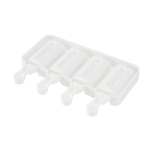 Restaurantware Pastry Tek Silicone Cylinder Popsicle Mold - 4-Compartment - 10 Count Box