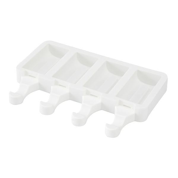 Restaurantware Pastry Tek Silicone Cylinder Popsicle Mold - 4-Compartment - 10 Count Box