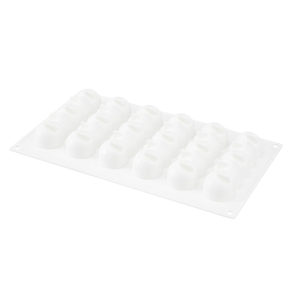 Restaurantware Pastry Tek Silicone Flower Strip Baking Mold - 6-Compartment - 10 Count Box