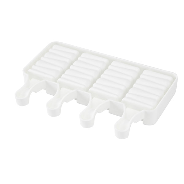 Restaurantware Pastry Tek Silicone Rectangle Popsicle Mold - 4-Compartment - 10 Count Box