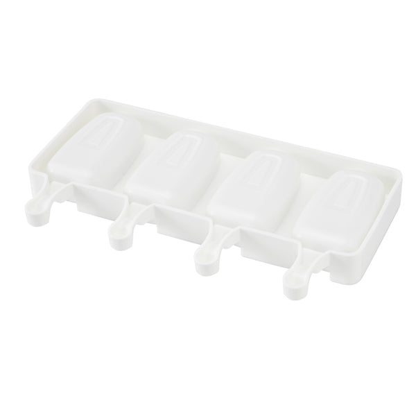 Restaurantware Pastry Tek Silicone Round Popsicle Mold - 4-Compartment - 10 Count Box