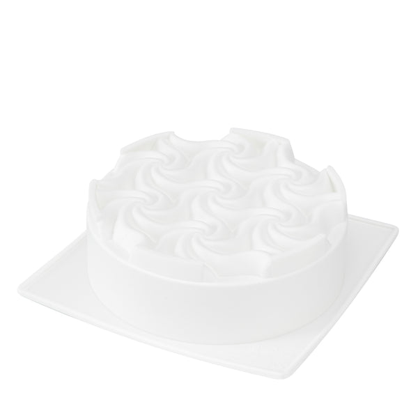 Restaurantware Pastry Tek Silicone Swirl Cake Baking Mold - 10 Count Box