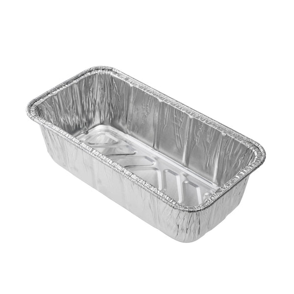 Restaurantware Pastry Tek Silver Aluminum Bread Loaf Pan - 2 Lb - 8 1/2" X 4 1/4" X 2 1/2" - 25 Count Box