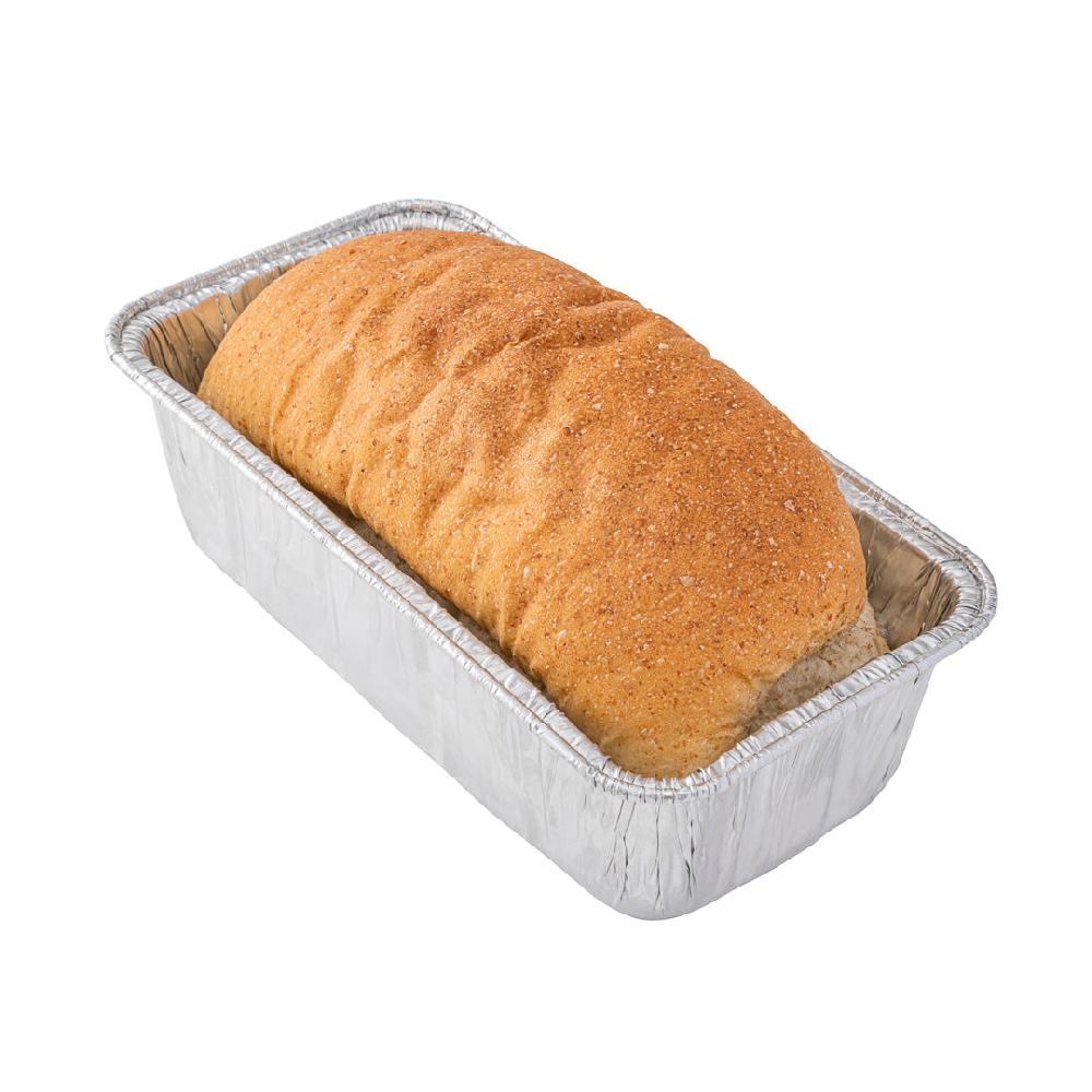 restaurantware Pastry Tek Silver Aluminum Bread Loaf Pan - 2 lb - 8 1/2" x 4 1/4" x 2 1/2" - 25 count box