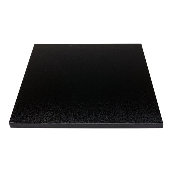 Restaurantware Pastry Tek Square Black Cardboard Cake Drum Board - Covered Edge - 10" X 10" X 1/2" - 1 Count Box