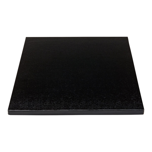 Restaurantware Pastry Tek Square Black Cardboard Cake Drum Board - Covered Edge - 8" X 8" X 1/2" - 1 Count Box