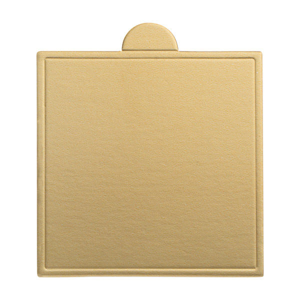 Restaurantware Pastry Tek Square Gold Paper SturdyServe Base - 2 3/4" X 2 3/4" - 200 Count Box
