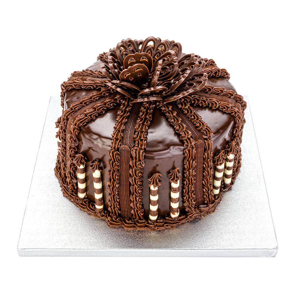 restaurantware Pastry Tek Square Metallic Silver Cardboard Cake Drum Board - Covered Edge - 10" x 10" x 1/2" - 1 count box