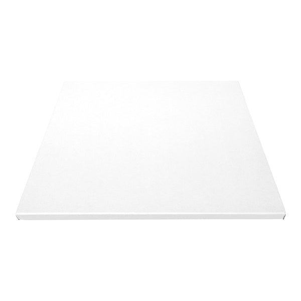 Restaurantware Pastry Tek Square White Cardboard Cake Drum Board - Covered Edge - 12" X 12" X 1/2" - 1 Count Box