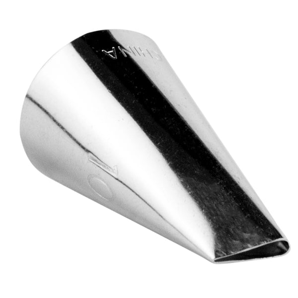 Restaurantware Pastry Tek Stainless Steel #101 Petal Piping Tip - 3/4" X 3/4" X 1 1/4" - 1 Count Box