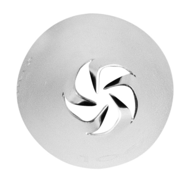Restaurantware Pastry Tek Stainless Steel #106 Drop Flower Piping Tip - 3/4" X 3/4" X 1 1/4" - 1 Count Box