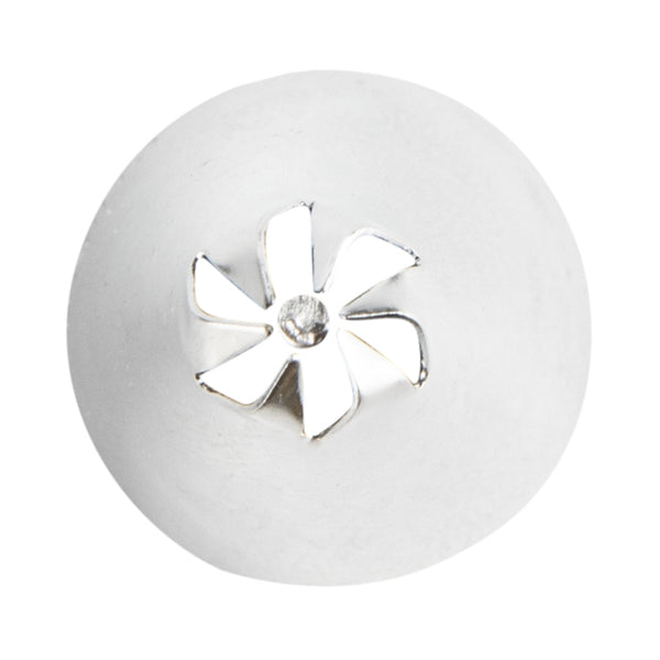Restaurantware Pastry Tek Stainless Steel #107 Drop Flower Piping Tip - 3/4" X 3/4" X 1 1/4" - 1 Count Box