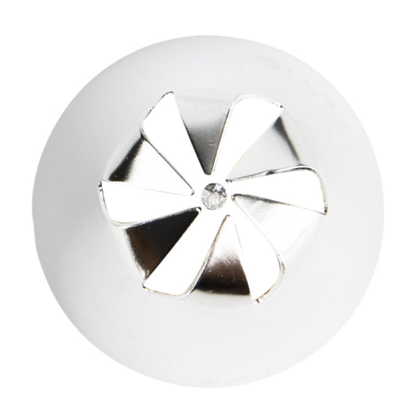 Restaurantware Pastry Tek Stainless Steel #109 Drop Flower Piping Tip - 3/4" X 3/4" X 1 1/2" - 1 Count Box