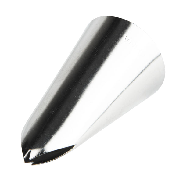 Restaurantware Pastry Tek Stainless Steel #113 Leaf Piping Tip - 1" X 1" X 1 3/4" - 1 Count Box