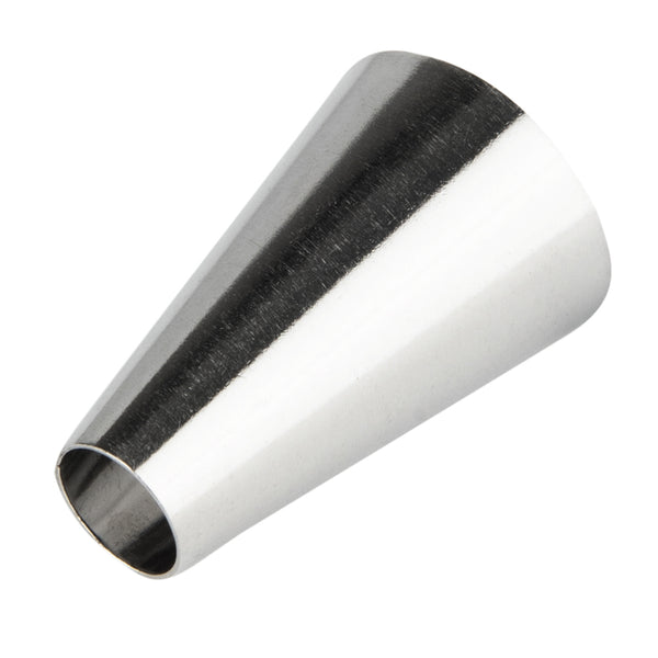 Restaurantware Pastry Tek Stainless Steel #12 Round Piping Tip - 3/4" X 3/4" X 1 1/4" - 1 Count Box