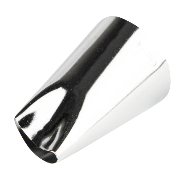Restaurantware Pastry Tek Stainless Steel #123 Petal Piping Tip - 1" X 1" X 1 1/2" - 1 Count Box