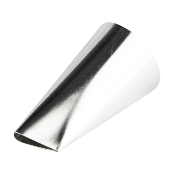 Restaurantware Pastry Tek Stainless Steel #124 Petal Piping Tip - 1" X 1" X 1 3/4" - 1 Count Box