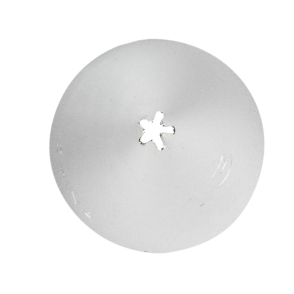 Restaurantware Pastry Tek Stainless Steel #13 Open Star Piping Tip - 3/4" X 3/4" X 1 1/4" - 1 Count Box