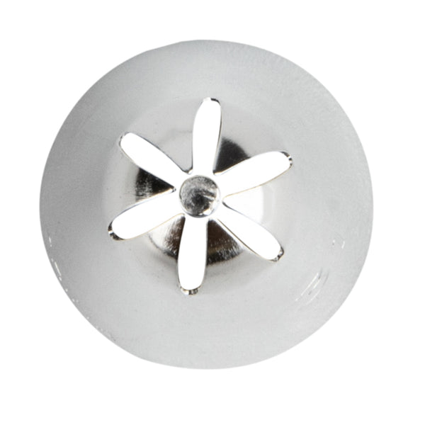 Restaurantware Pastry Tek Stainless Steel #131 Drop Flower Piping Tip - 3/4" X 3/4" X 1 1/4" - 1 Count Box