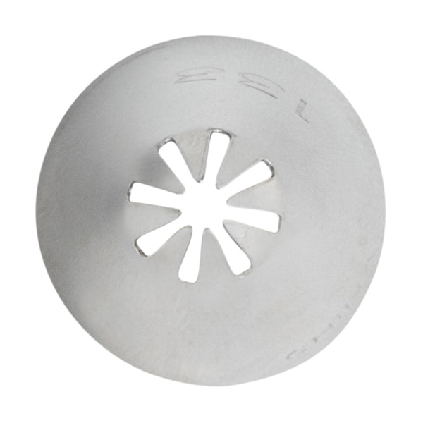 Restaurantware Pastry Tek Stainless Steel #133 Closed Star Piping Tip - 3/4" X 3/4" X 1 1/4" - 1 Count Box