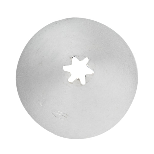 Restaurantware Pastry Tek Stainless Steel #16 Open Star Piping Tip - 3/4" X 3/4" X 1 1/4" - 1 Count Box