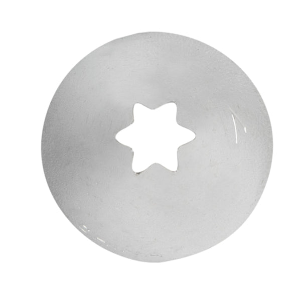 Restaurantware Pastry Tek Stainless Steel #17 Open Star Piping Tip - 3/4" X 3/4" X 1 1/4" - 1 Count Box
