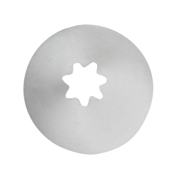 Restaurantware Pastry Tek Stainless Steel #18 Open Star Piping Tip - 3/4" X 3/4" X 1 1/4" - 1 Count Box