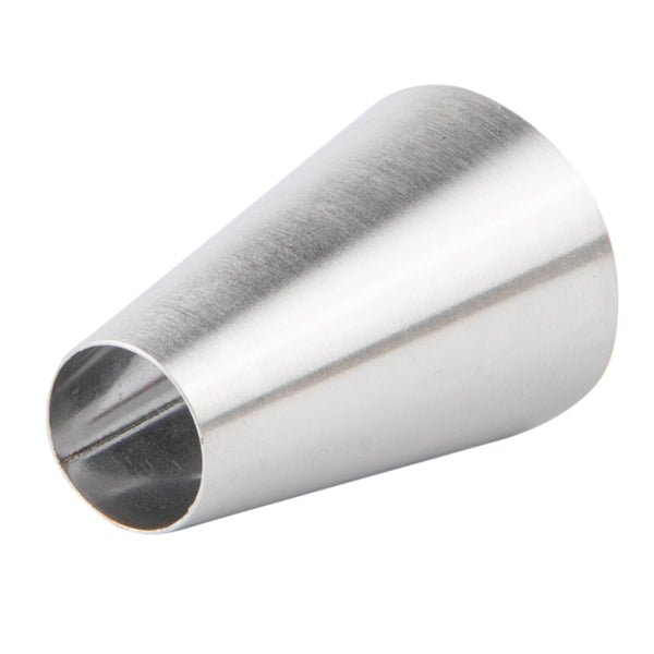 Restaurantware Pastry Tek Stainless Steel #1A Round Piping Tip - 1" X 1" X 1 1/2" - 1 Count Box