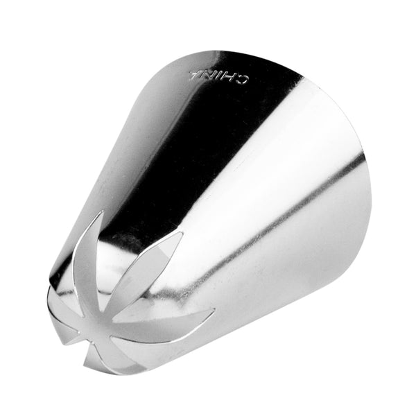 Restaurantware Pastry Tek Stainless Steel #1B Drop Flower Piping Tip - 1" X 1" X 1 1/2" - 1 Count Box
