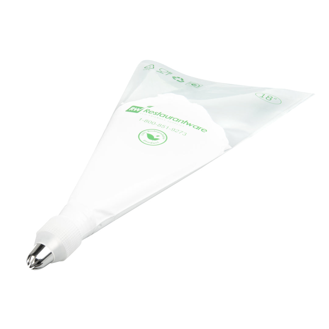 restaurantware Pastry Tek Stainless Steel #1E Drop Flower Piping Tip - 1" x 1" x 1 1/2" - 1 count box