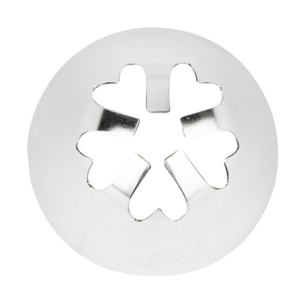 Restaurantware Pastry Tek Stainless Steel #1F Drop Flower Piping Tip - 1" X 1" X 1 1/2" - 1 Count Box