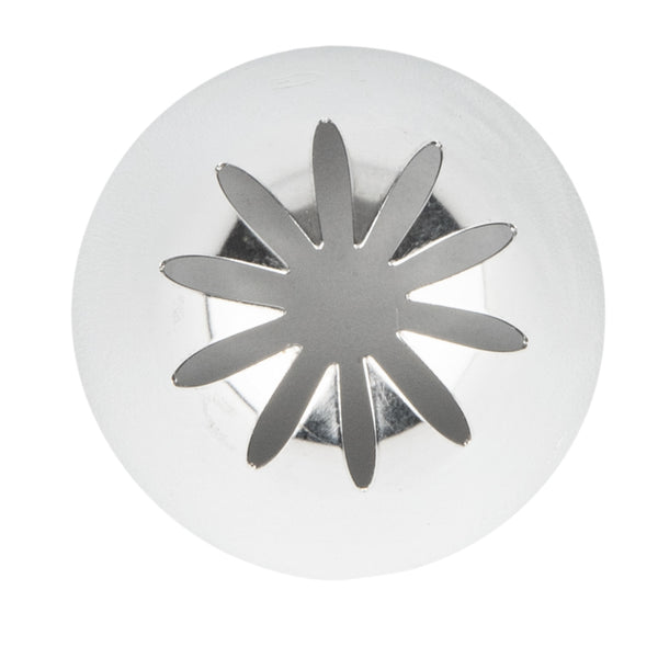 Restaurantware Pastry Tek Stainless Steel #1G Drop Flower Piping Tip - 1 1/2" X 1" X 1" - 1 Count Box