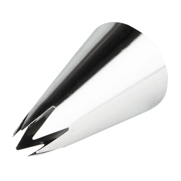 Restaurantware Pastry Tek Stainless Steel #1M Open Star Piping Tip - 1" X 1" X 1 3/4" - 1 Count Box