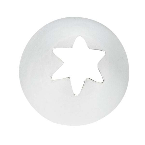 Restaurantware Pastry Tek Stainless Steel #1M Open Star Piping Tip - 1" X 1" X 1 3/4" - 1 Count Box
