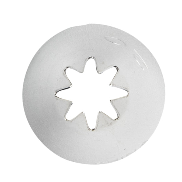 Restaurantware Pastry Tek Stainless Steel #20 Open Star Piping Tip - 3/4" X 3/4" X 1 1/4" - 1 Count Box