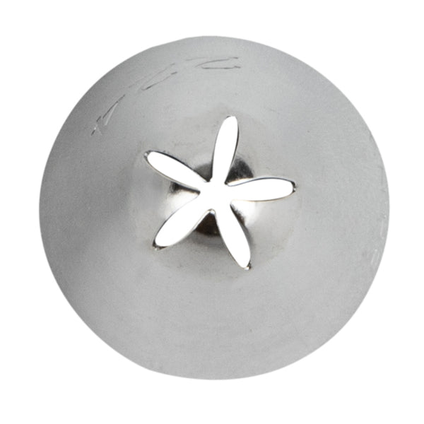 Restaurantware Pastry Tek Stainless Steel #224 Drop Flower Piping Tip - 3/4" X 3/4" X 1 1/4" - 1 Count Box