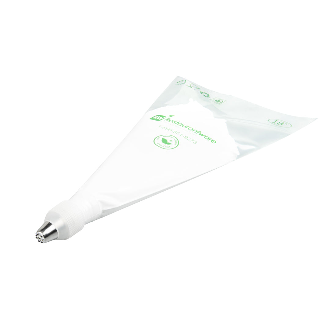 restaurantware Pastry Tek Stainless Steel #234 Multi Opening Piping Tip - 1 1/4" x 1 1/4" x 1 1/2" - 1 count box