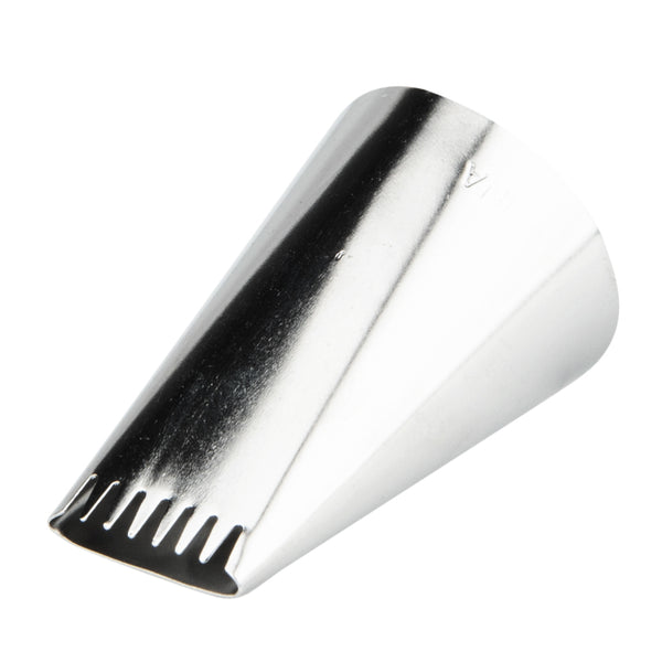 Restaurantware Pastry Tek Stainless Steel #2B Basketweave Piping Tip - 1" X 1" X 1 1/2" - 1 Count Box