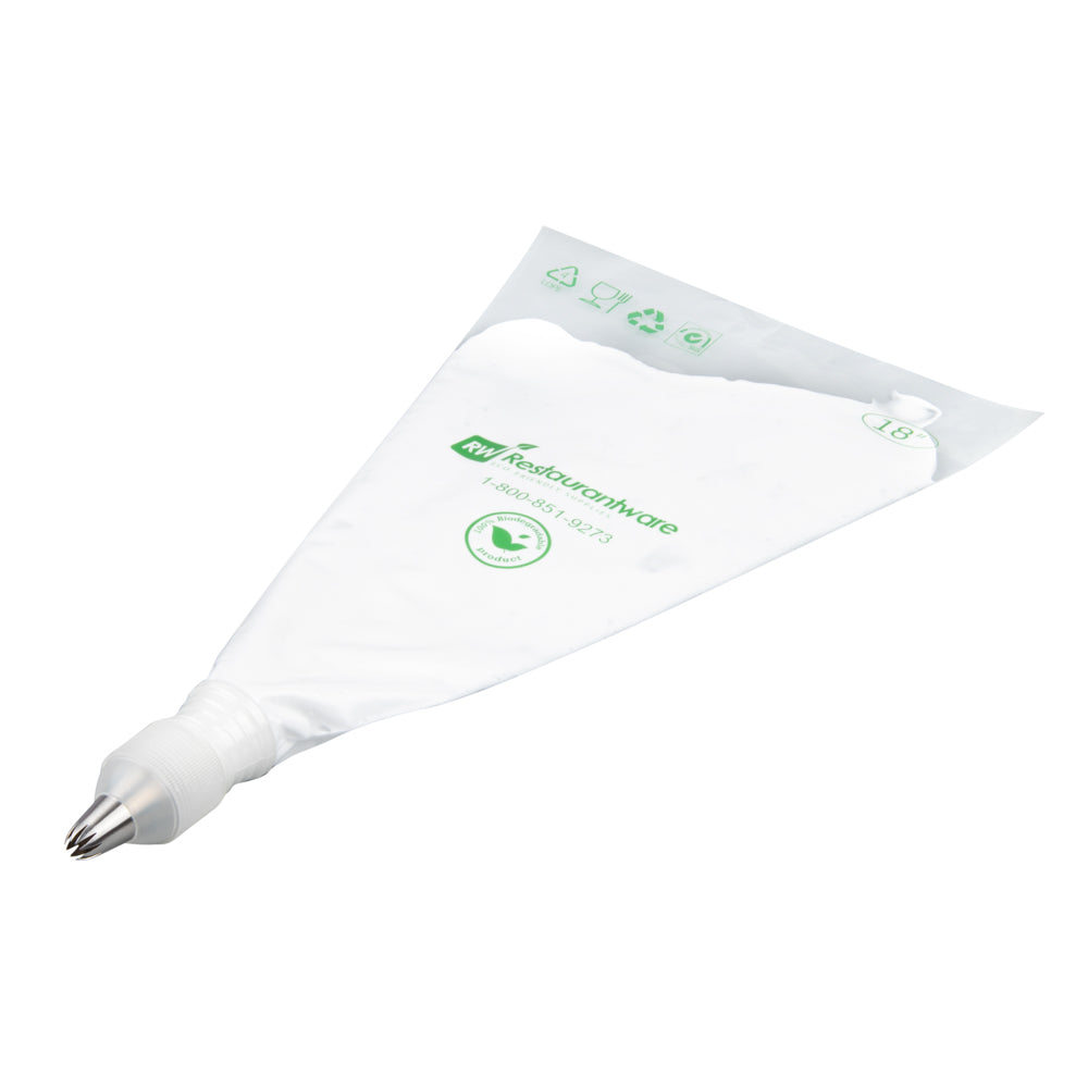 restaurantware Pastry Tek Stainless Steel #2C Drop Flower Piping Tip - 1" x 1" x 1 1/2" - 1 count box