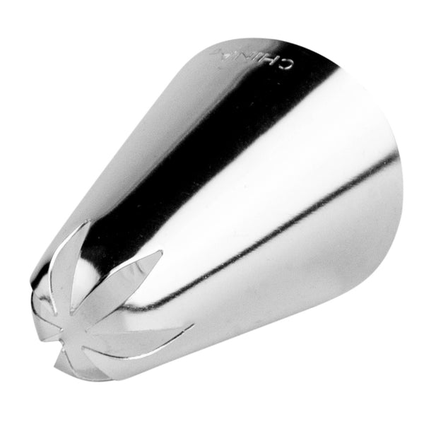 Restaurantware Pastry Tek Stainless Steel #2D Drop Flower Piping Tip - 1" X 1" X 1 1/2" - 1 Count Box
