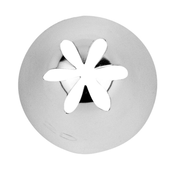 Restaurantware Pastry Tek Stainless Steel #2D Drop Flower Piping Tip - 1" X 1" X 1 1/2" - 1 Count Box