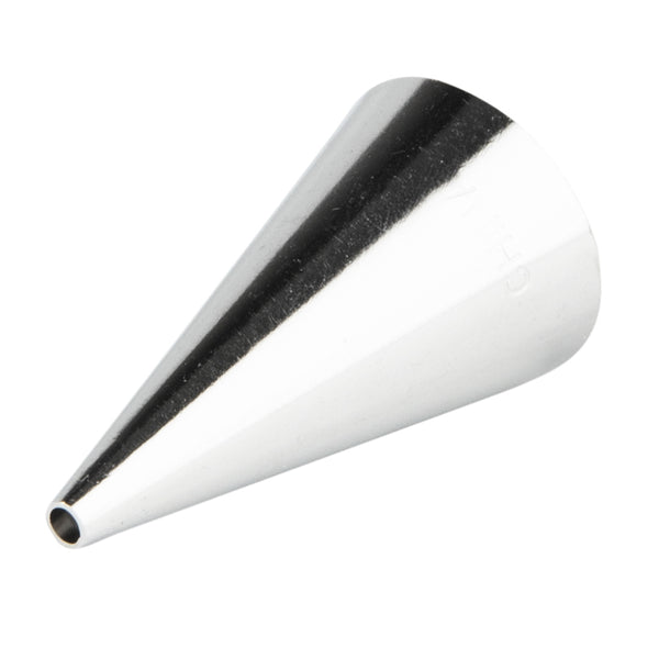Restaurantware Pastry Tek Stainless Steel #3 Round Piping Tip - 3/4" X 3/4" X 1 1/4" - 1 Count Box