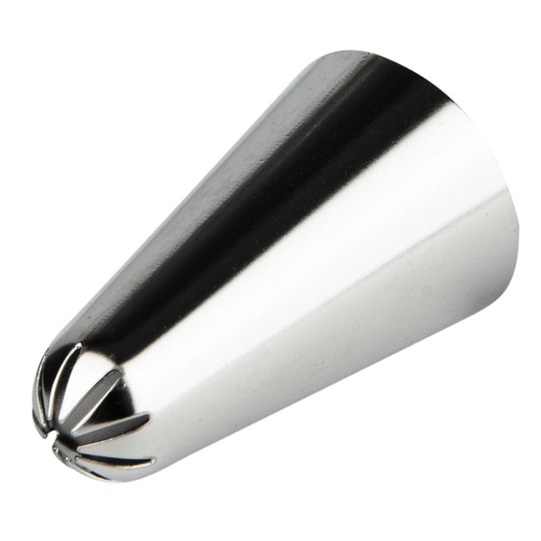 Restaurantware Pastry Tek Stainless Steel #31 Closed Star Piping Tip - 3/4" X 3/4" X 1 1/4" - 1 Count Box