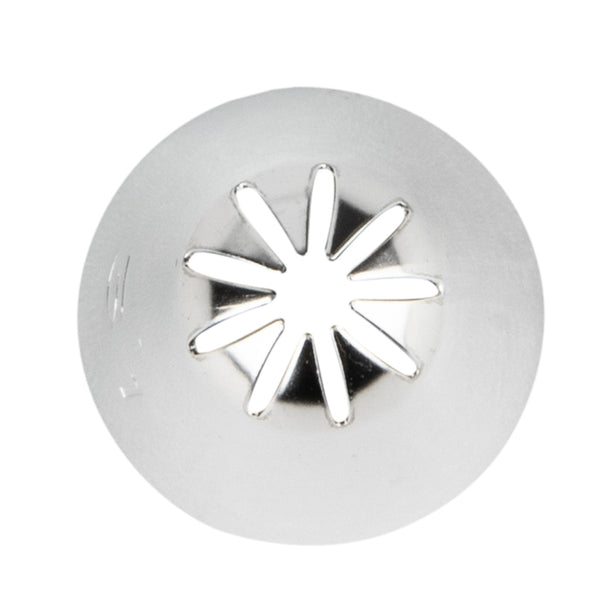 Restaurantware Pastry Tek Stainless Steel #31 Closed Star Piping Tip - 3/4" X 3/4" X 1 1/4" - 1 Count Box