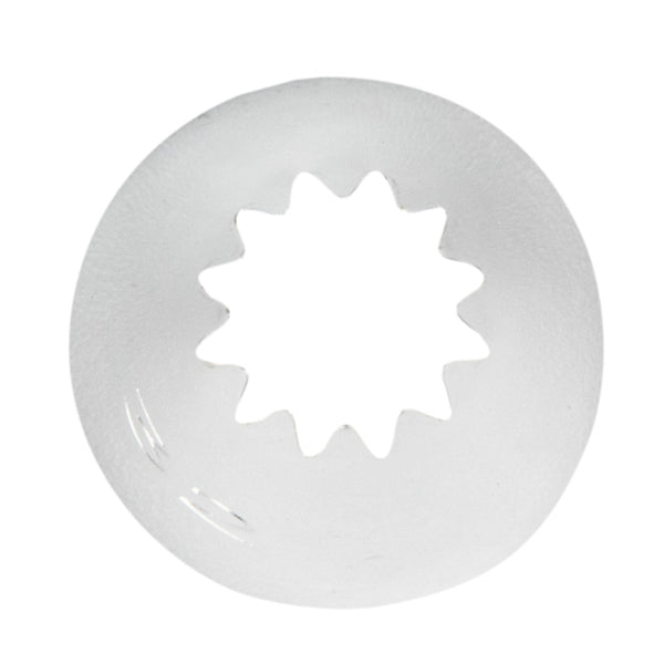 Restaurantware Pastry Tek Stainless Steel #32 Open Star Piping Tip - 3/4" X 3/4" X 1 1/4" - 1 Count Box
