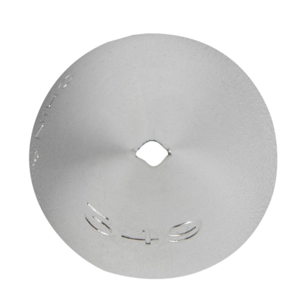Restaurantware Pastry Tek Stainless Steel #349/352S Leaf Piping Tip - 3/4" X 3/4" X 1 1/4" - 1 Count Box