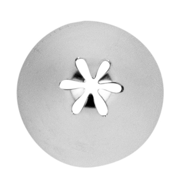 Restaurantware Pastry Tek Stainless Steel #35 Closed Star Piping Tip - 3/4" X 3/4" X 1 1/4" - 1 Count Box